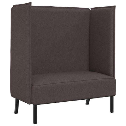 Divano alto 101cm Marrone scuro Tessuto