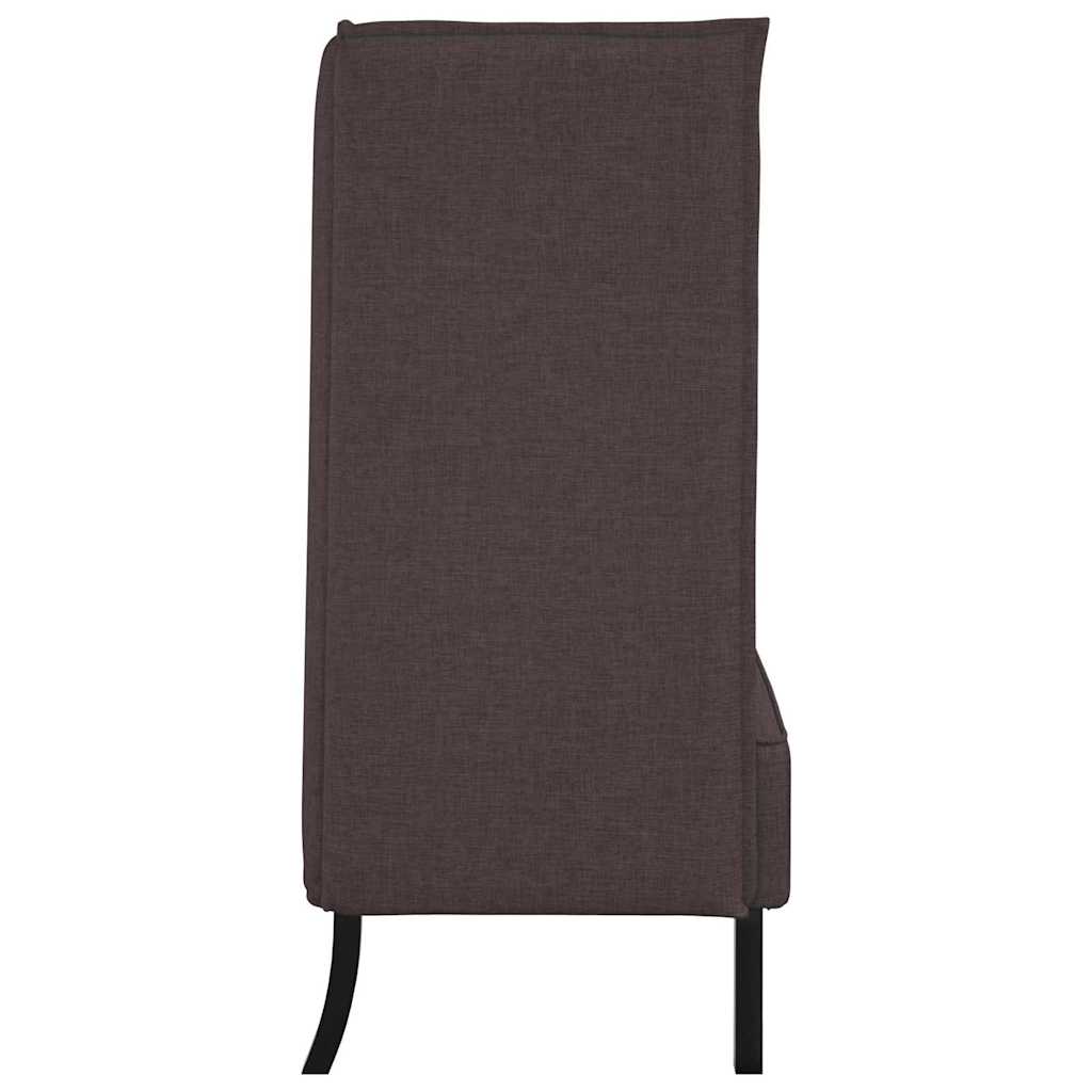 Divano alto 101cm Marrone scuro Tessuto