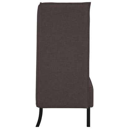 Divano alto 101cm Marrone scuro Tessuto