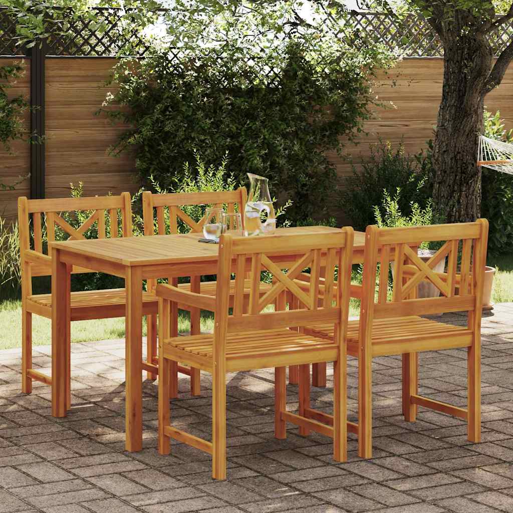 Set da Pranzo per Giardino 5 pcs Marrone