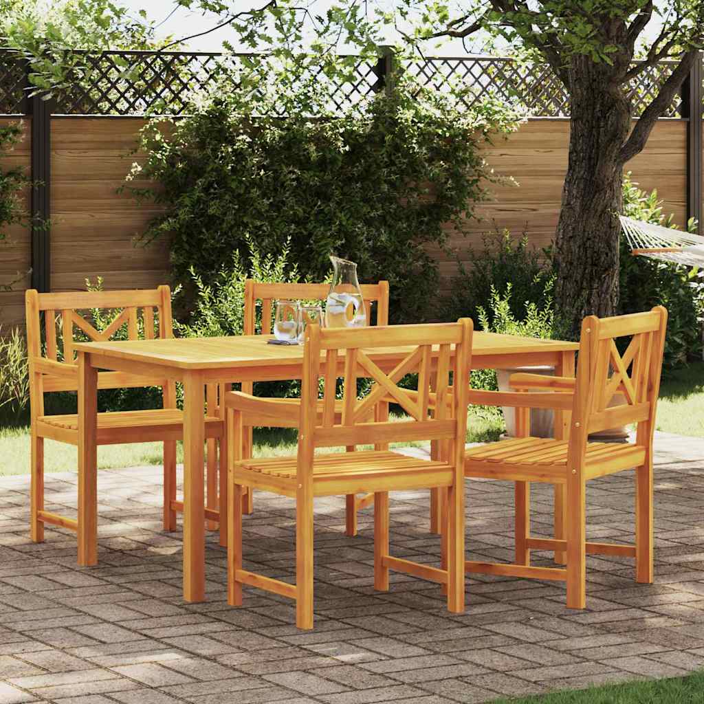 Set da Pranzo per Giardino 5 pcs Marrone