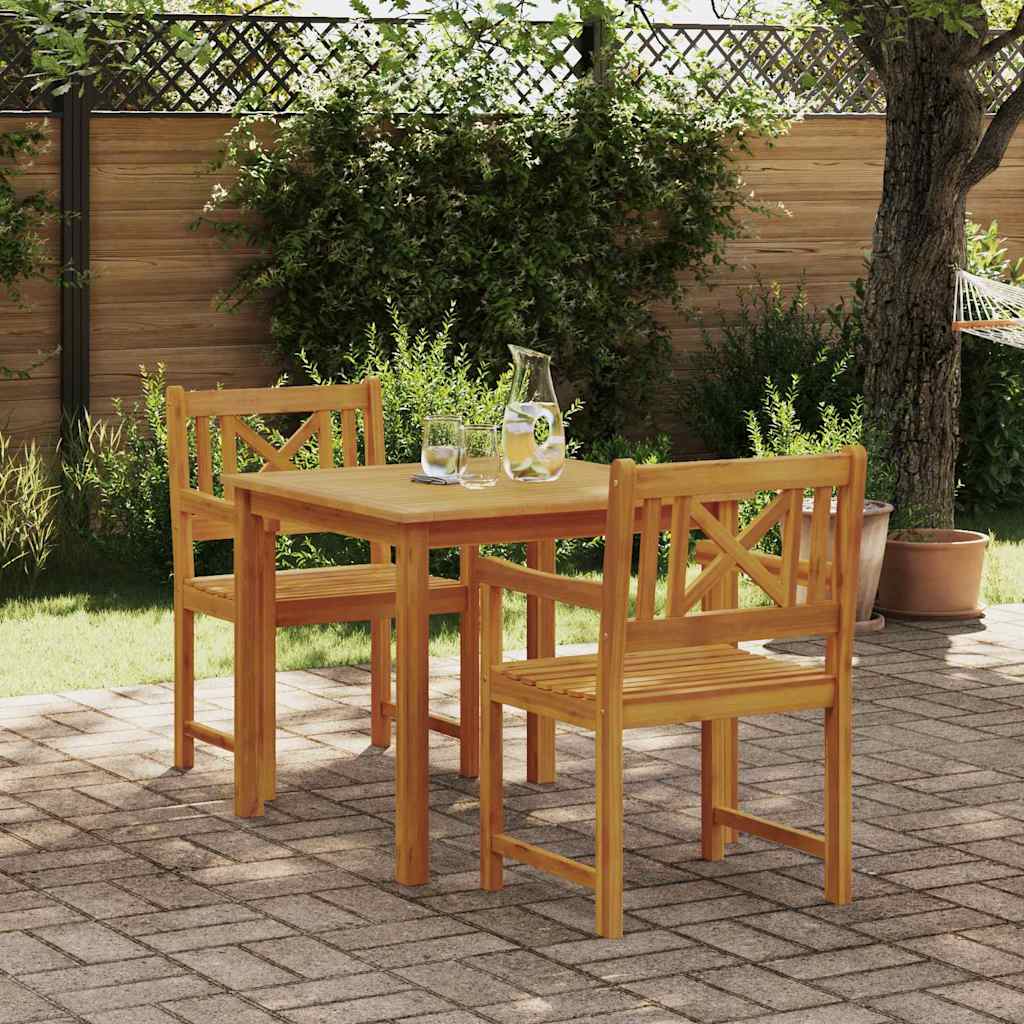Set da Pranzo per Giardino 3 pcs Marrone