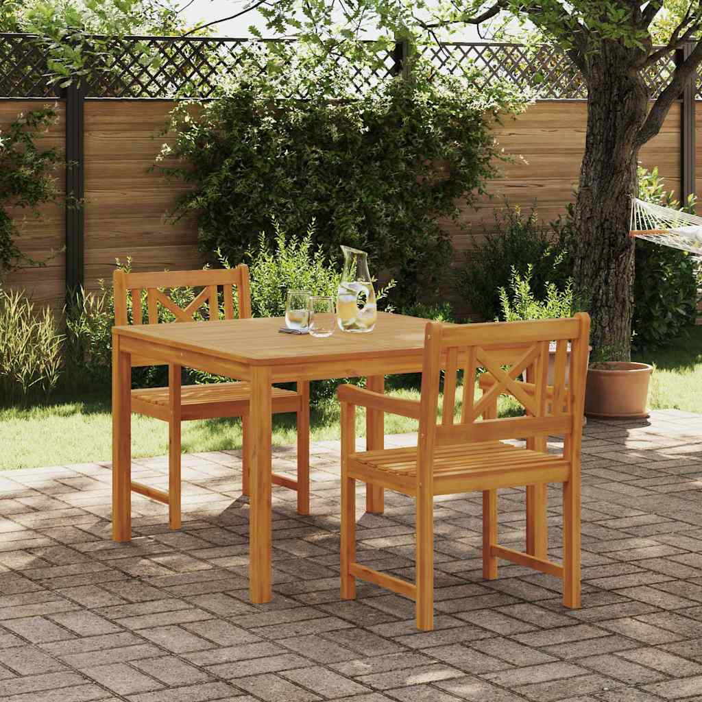 Set da Pranzo per Giardino 3 pcs Marrone