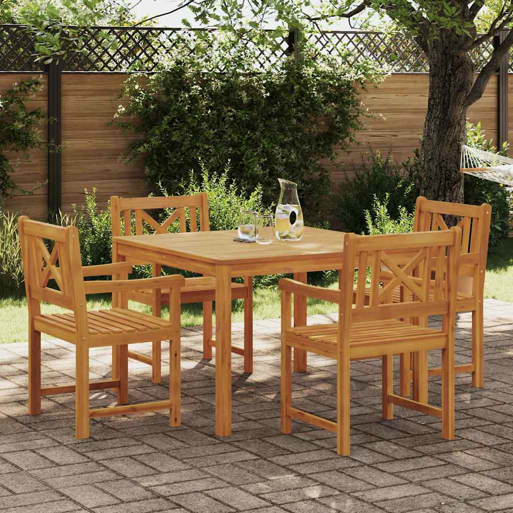 Set da Pranzo per Giardino 5 pcs Marrone