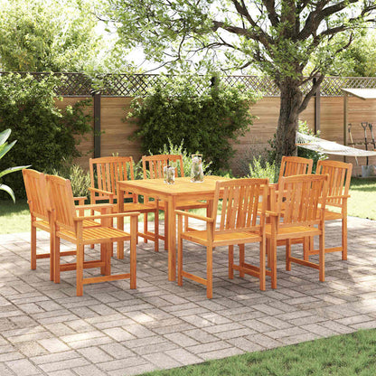 Set da Pranzo per Giardino 9 pcs Marrone