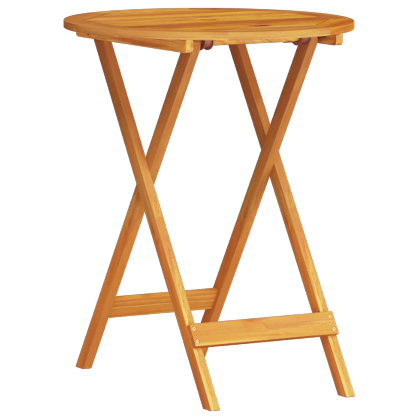 Set Bistro Pieghevole 3 pcs Marrone Legno di Acacia Massello