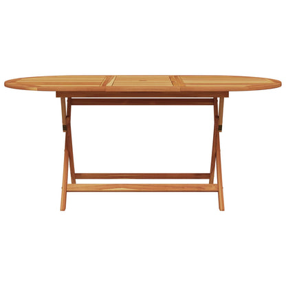 Set da Pranzo per Giardino 5 pcs Beige Legno di Acacia Massello