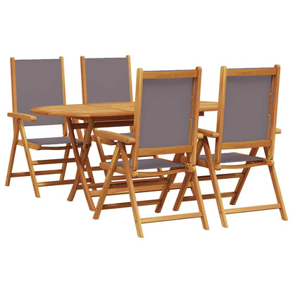 Set da Pranzo per Giardino 5 pcs Antracite