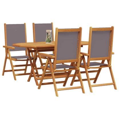Set da Pranzo per Giardino 5 pcs Antracite
