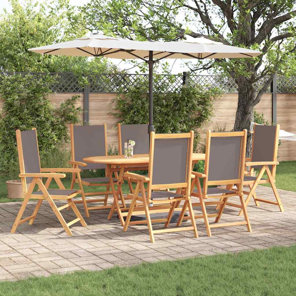 Set da Pranzo per Giardino 7 pcs Antracite