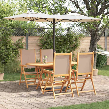 Set da Pranzo per Giardino 5 pcs Talpa Legno di Acacia Massello
