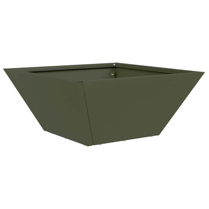 Vaso da giardino 5 pcs Verde oliva 35 x 35 x 15 cm
