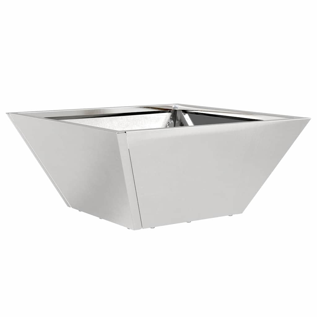 Vaso da giardino Argento 35 x 35 x 15 cm Acciaio inossidabile