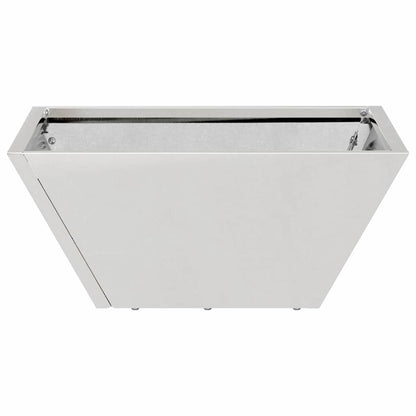 Vaso da giardino Argento 35 x 35 x 15 cm Acciaio inossidabile