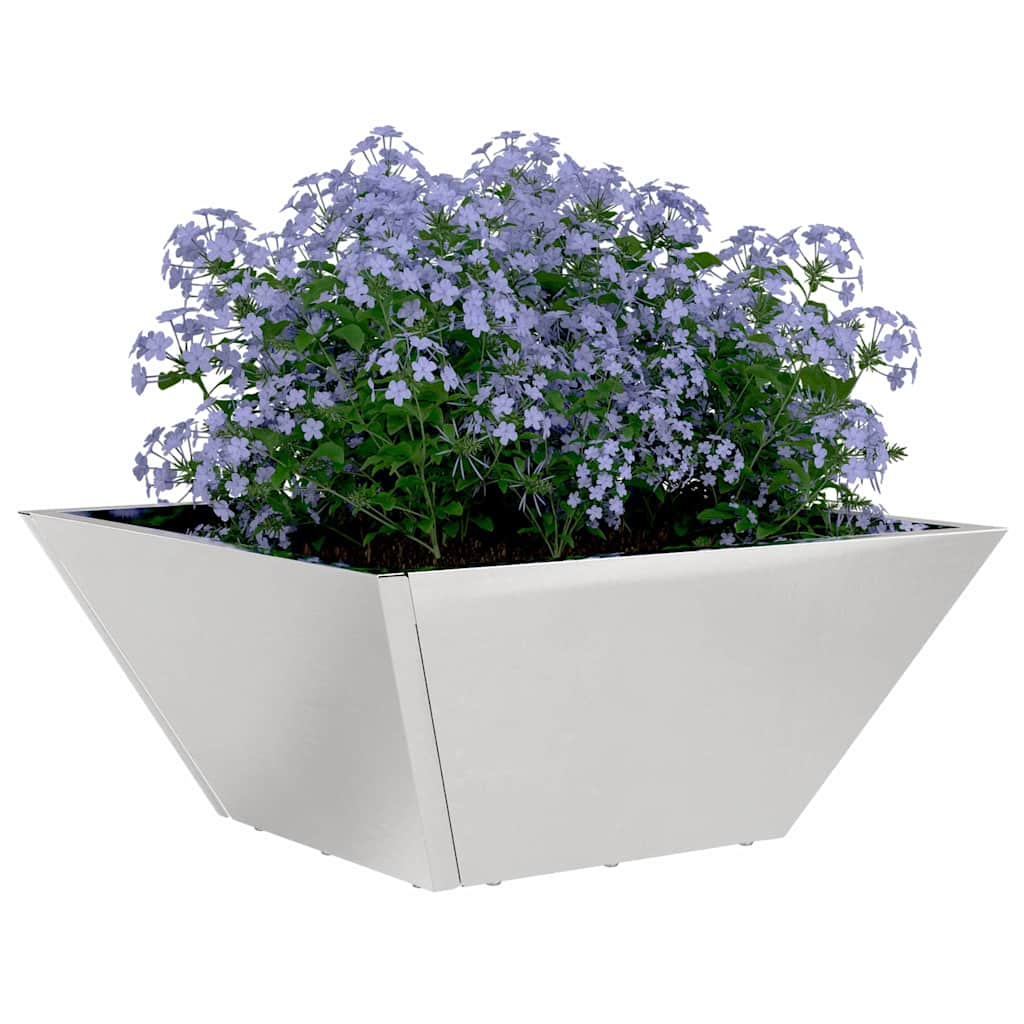 Vaso da giardino Argento 35 x 35 x 15 cm Acciaio inossidabile
