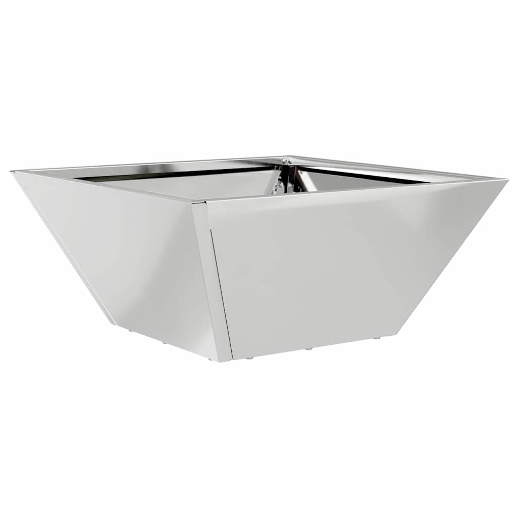 Vaso da giardino 5 pcs Argento 35 x 35 x 15 cm Acciaio zincato