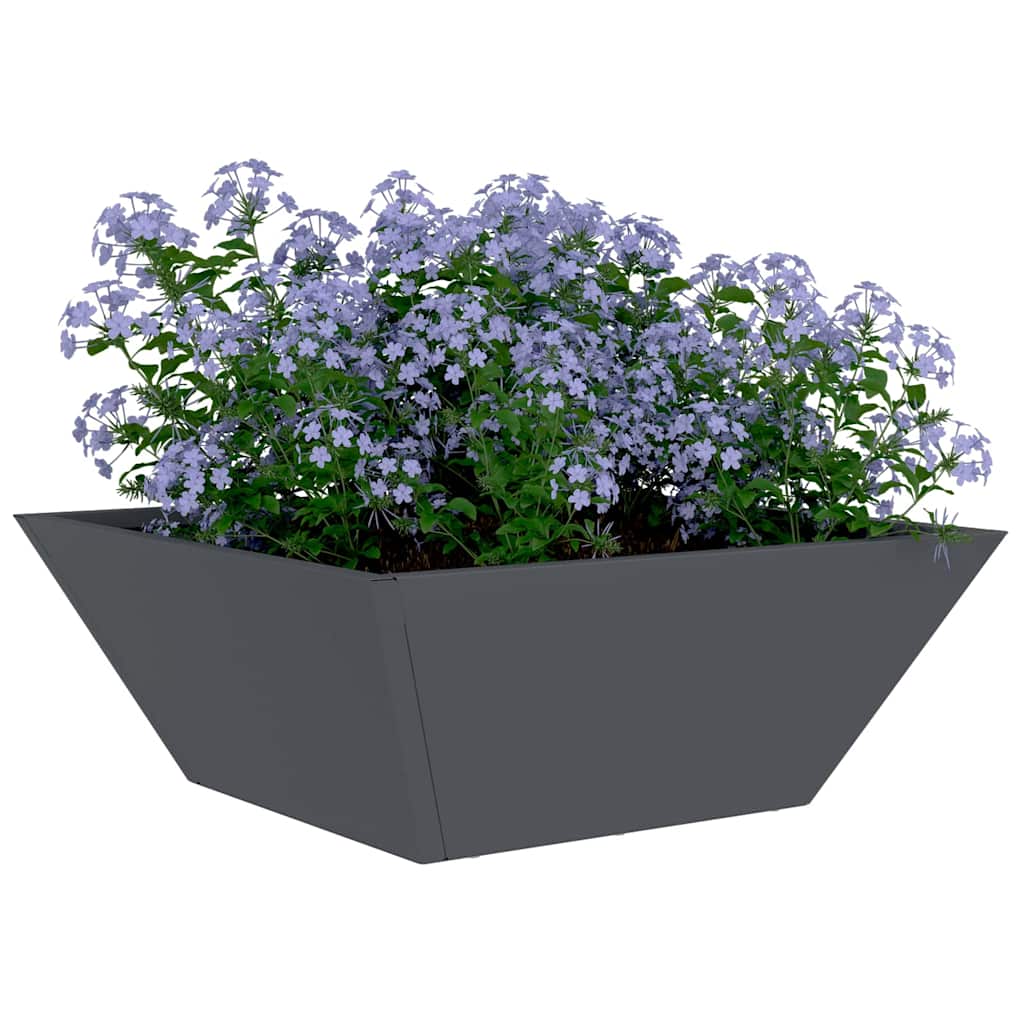 Vaso da giardino Antracite 40 x 40 x 15 cm