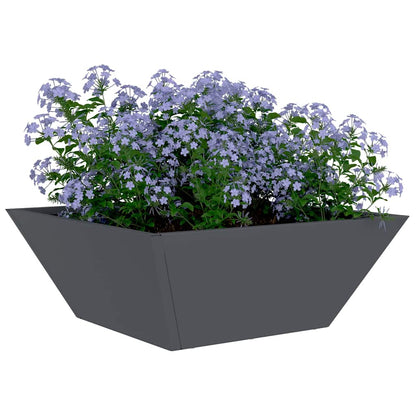 Vaso da giardino Antracite 40 x 40 x 15 cm