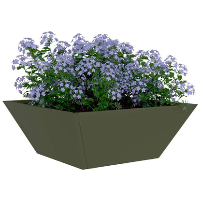 Vaso da giardino 5 pcs Verde oliva 40 x 40 x 15 cm
