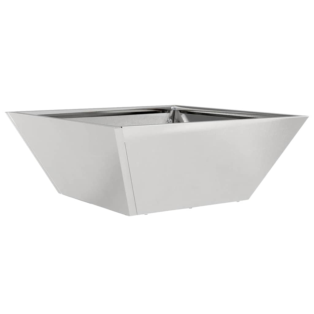 Vaso da giardino Argento 40 x 40 x 15 cm Acciaio inossidabile