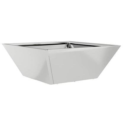 Vaso da giardino Argento 40 x 40 x 15 cm Acciaio zincato