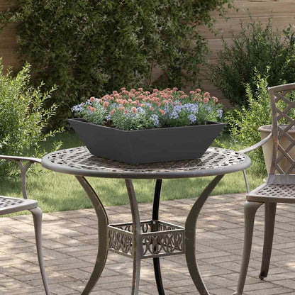 Vaso da giardino Nero 50 x 50 x 15 cm Acciaio laminato a freddo