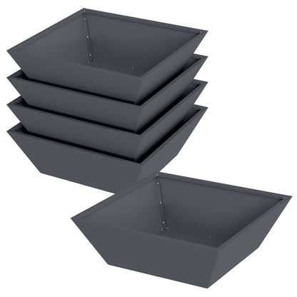 Vaso da giardino 5 pcs Antracite 50 x 50 x 15 cm