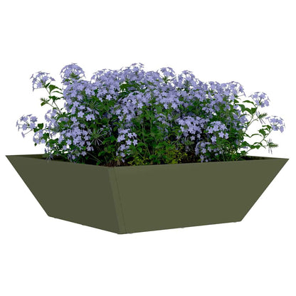 Vaso da giardino 5 pcs Verde oliva 50 x 50 x 15 cm