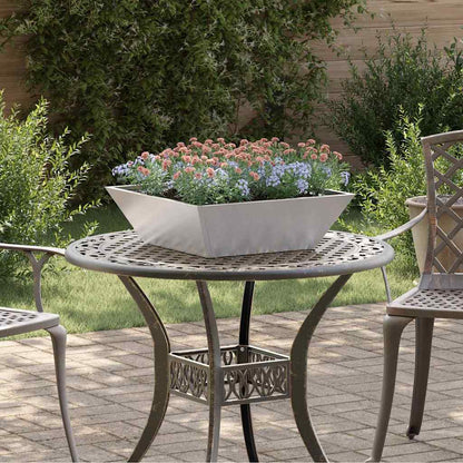 Vaso da giardino Argento 50 x 50 x 15 cm Acciaio inossidabile