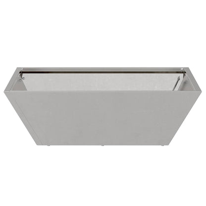 Vaso da giardino Argento 50 x 50 x 15 cm Acciaio inossidabile