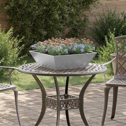 Vaso da giardino Argento 50 x 50 x 15 cm Acciaio zincato