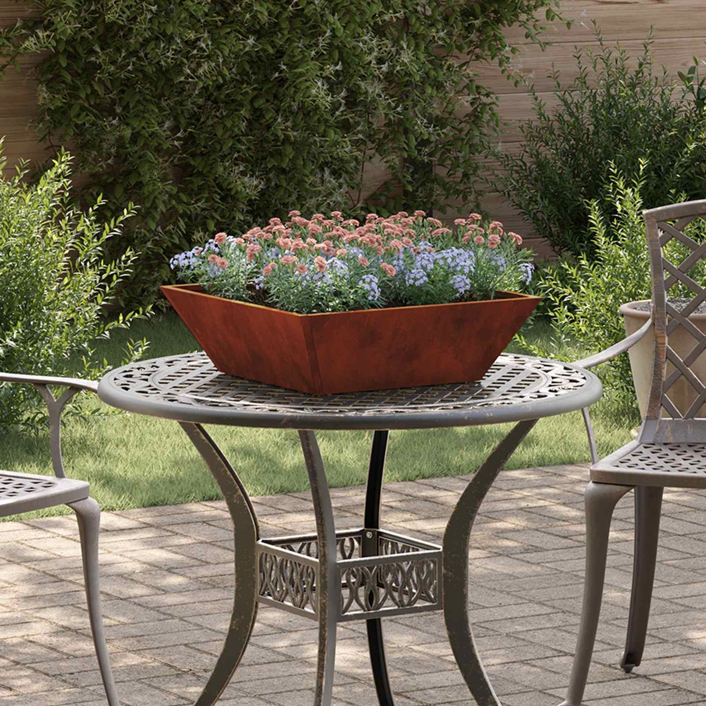 Vaso da giardino 5 pcs Ruggine 50 x 50 x 15 cm