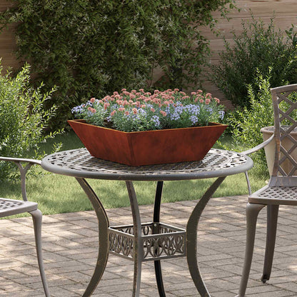 Vaso da giardino 5 pcs Ruggine 50 x 50 x 15 cm