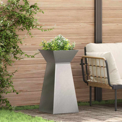 Vaso a Pilastro Argento 35 x 35 x 73 cm Acciaio inossidabile