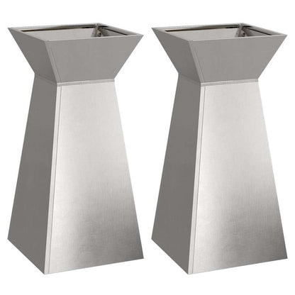 Vaso a Pilastro 2 pcs Argento 35 x 35 x 73 cm