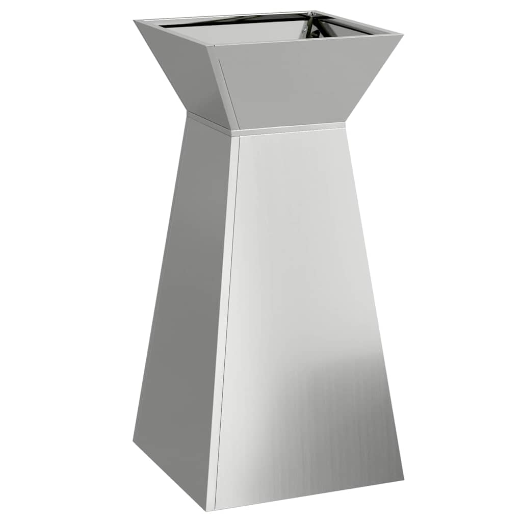 Vaso a Pilastro 2 pcs Argento 35 x 35 x 73 cm