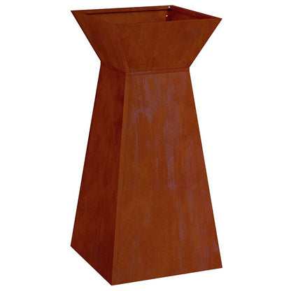 Vaso a Pilastro Argento 35 x 35 x 73 cm