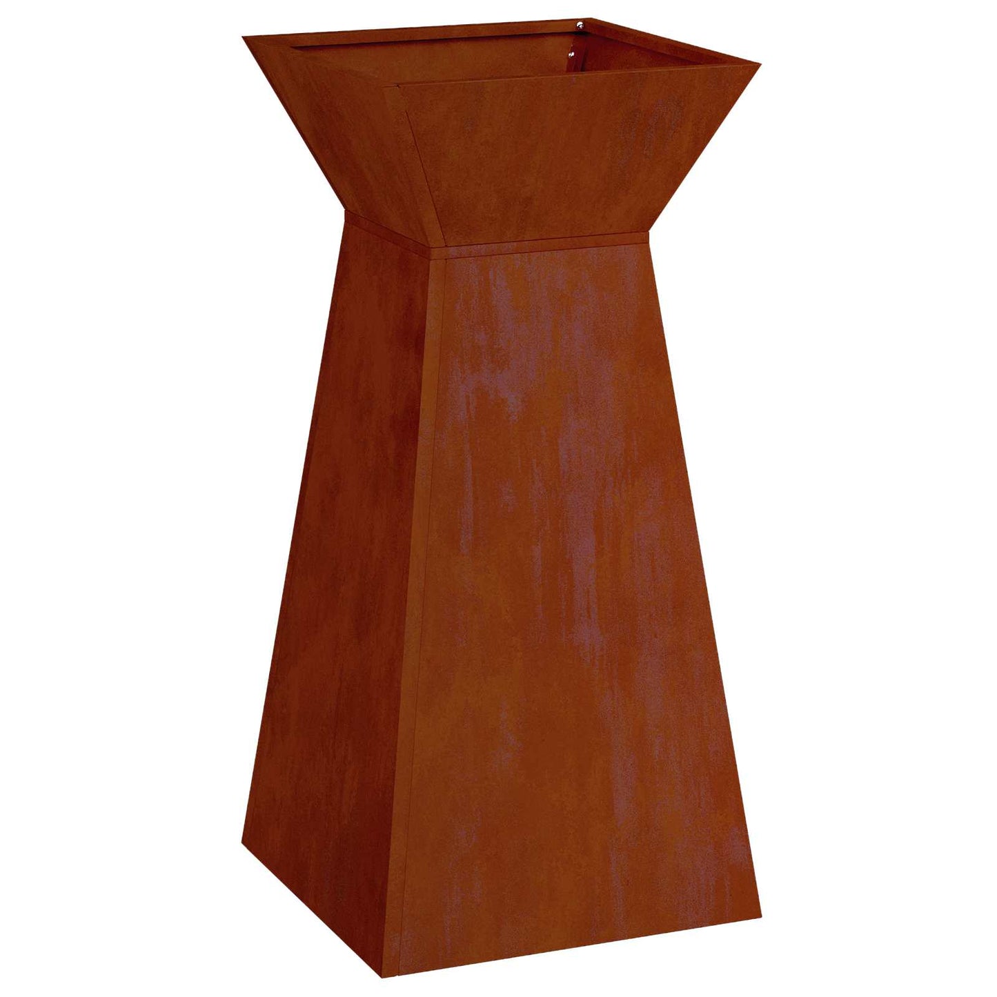 Vaso a Pilastro Argento 35 x 35 x 73 cm