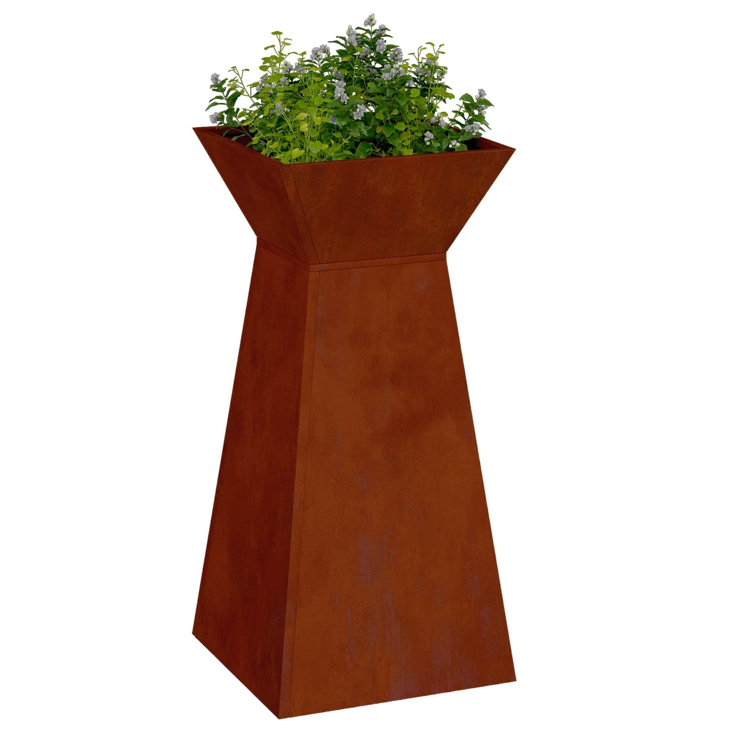 Vaso a Pilastro 2 pcs Argento 35 x 35 x 73 cm
