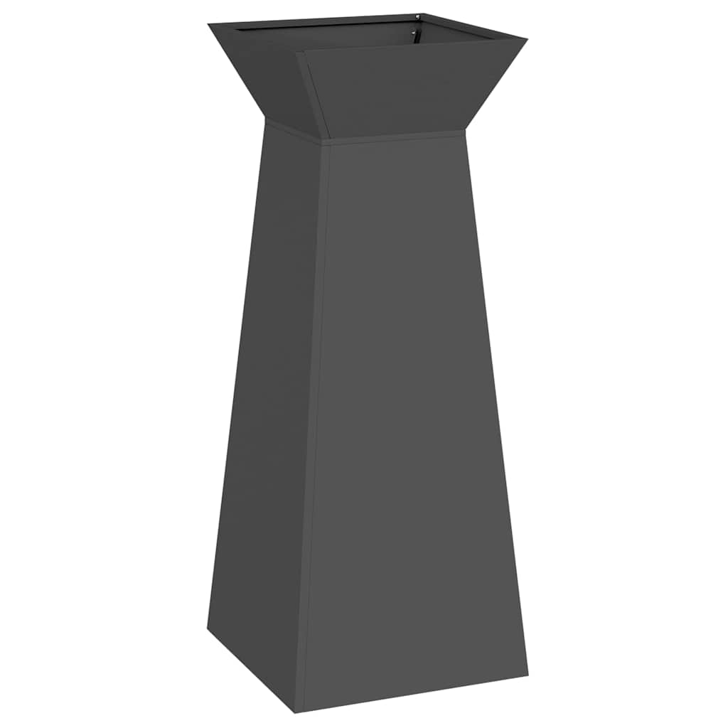 Vaso a Pilastro 2 pcs Nero 40 x 40 x 100 cm