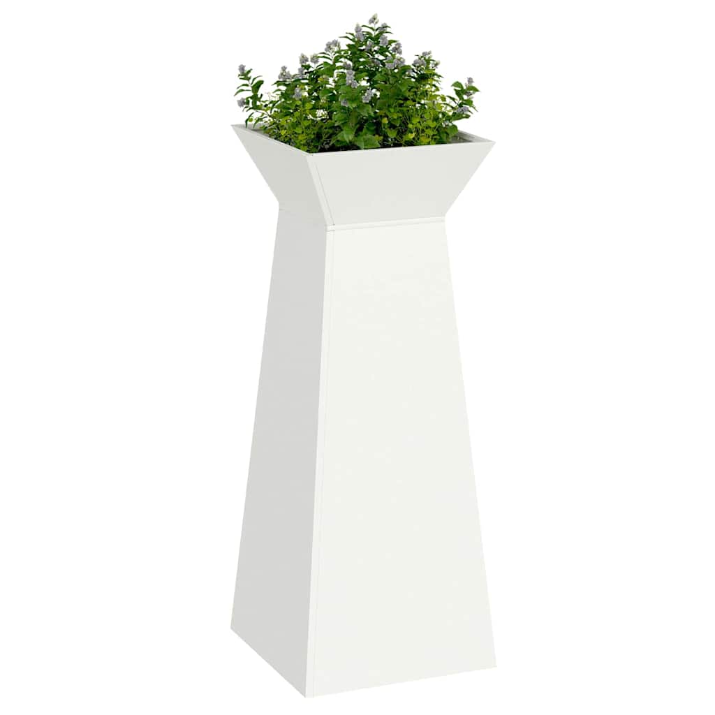 Vaso a Pilastro 2 pcs Bianco 40 x 40 x 100 cm