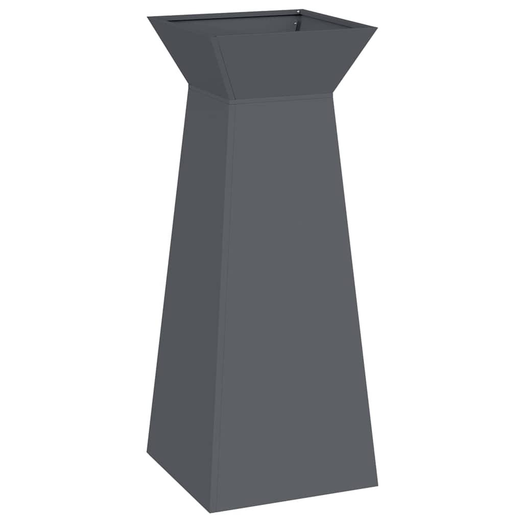 Vaso a Pilastro 2 pcs Antracite 40 x 40 x 100 cm