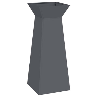 Vaso a Pilastro 2 pcs Antracite 40 x 40 x 100 cm