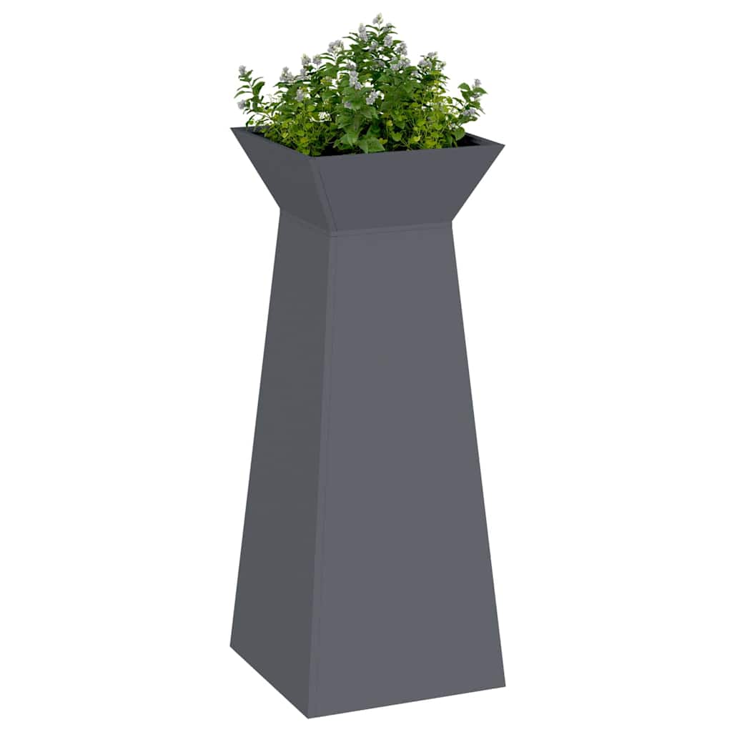 Vaso a Pilastro 2 pcs Antracite 40 x 40 x 100 cm