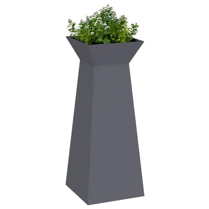 Vaso a Pilastro 2 pcs Antracite 40 x 40 x 100 cm