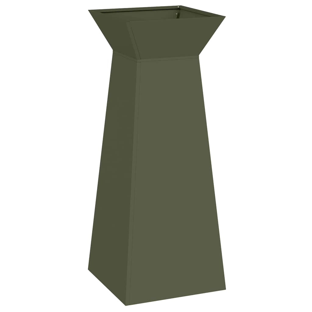 Vaso a Pilastro 2 pcs Oliva 40 x 40 x 100 cm