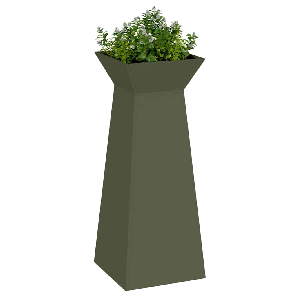Vaso a Pilastro 2 pcs Oliva 40 x 40 x 100 cm