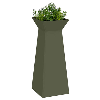 Vaso a Pilastro 2 pcs Oliva 40 x 40 x 100 cm