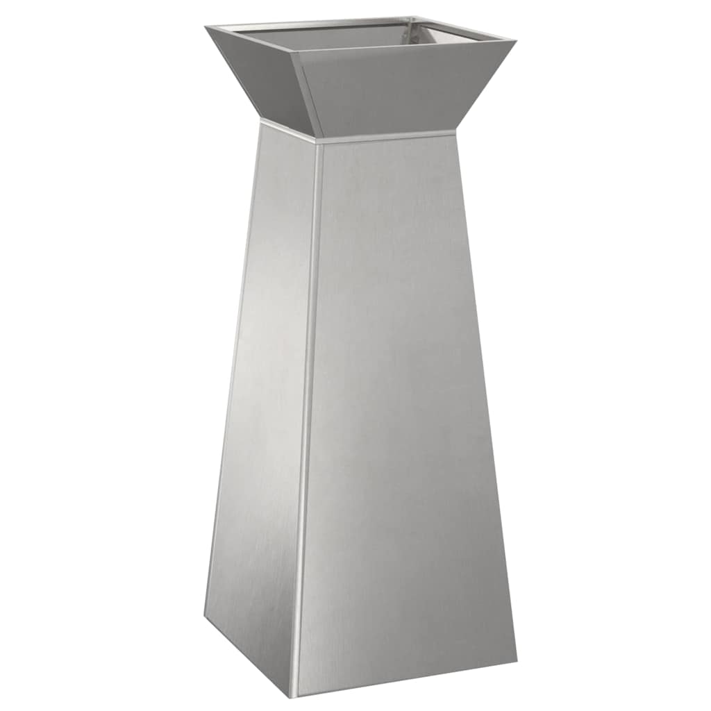 Vaso a Pilastro Argento 40 x 40 x 100 cm