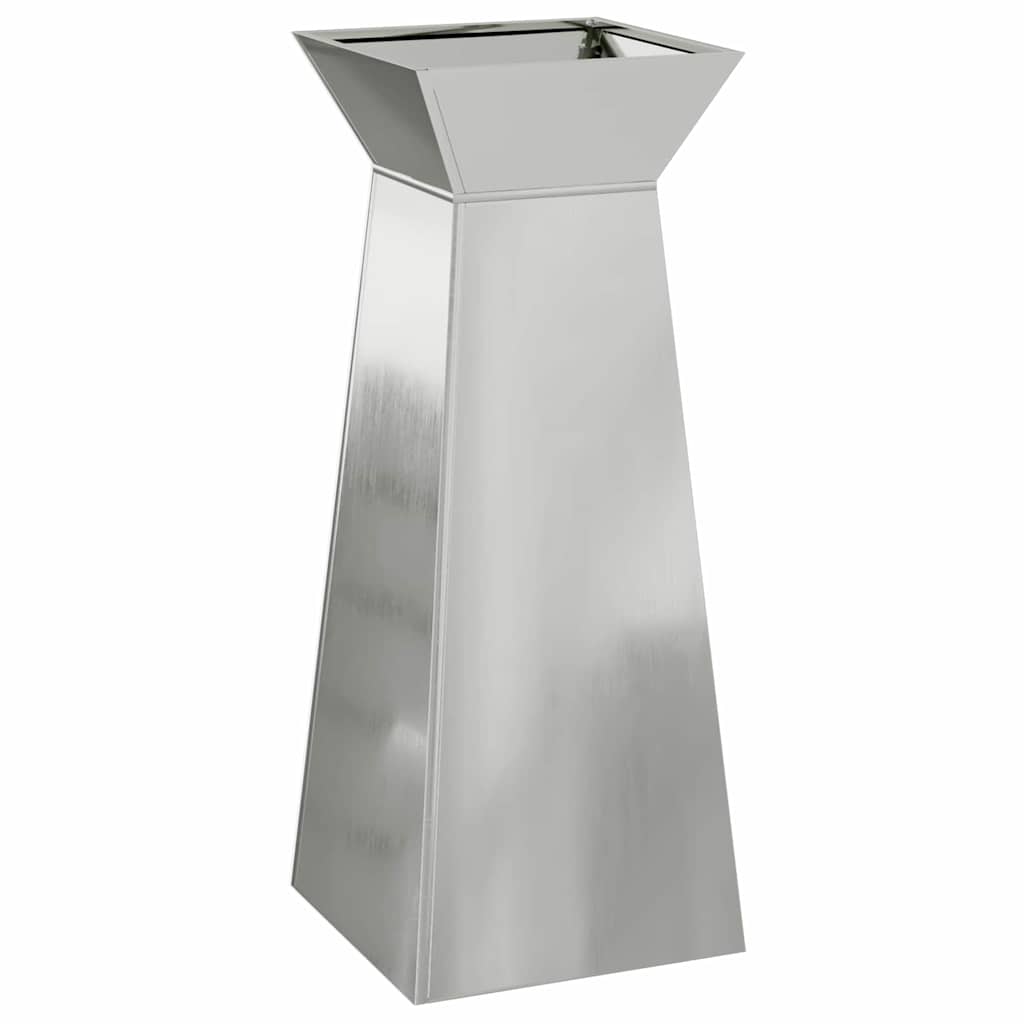 Vaso a Pilastro Argento 40 x 40 x 100 cm